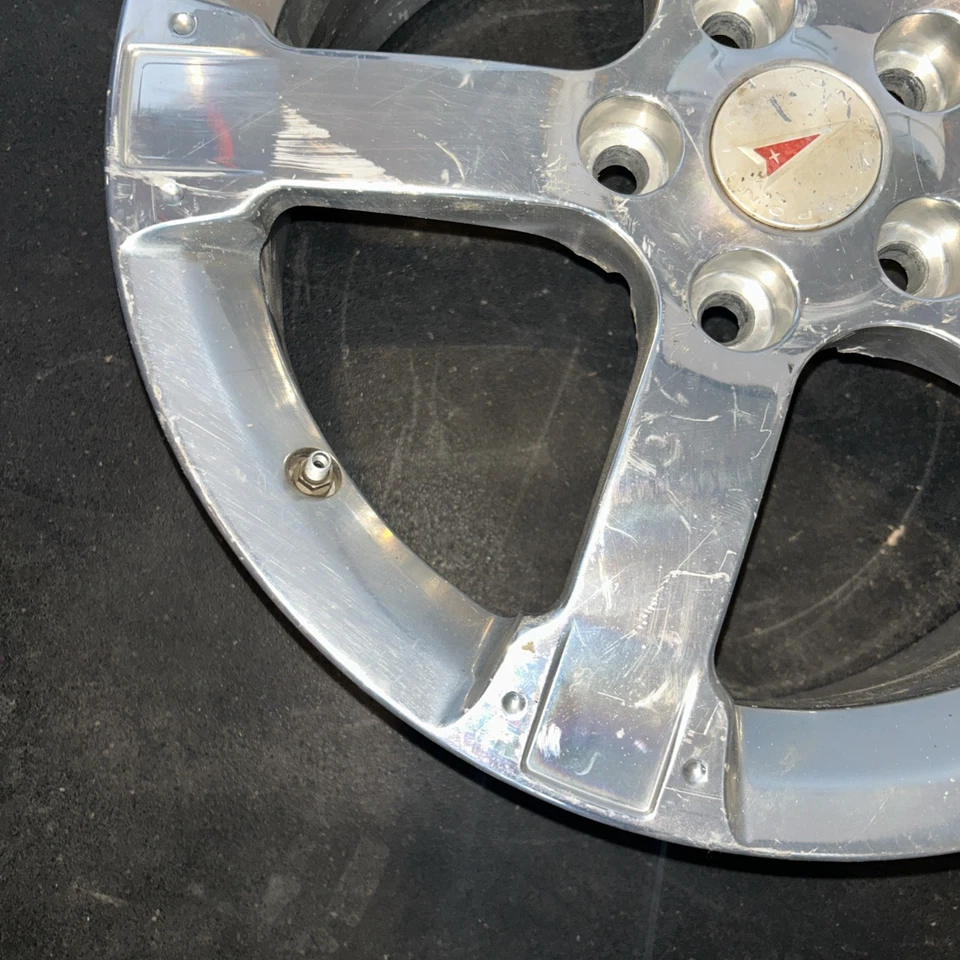 2007 - 2010 08 09 PONTIAC G6 17” POLISHED ALUMINUM WHEEL RIM OEM FACTORY MV2 - Image 3 of 4