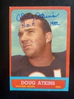Doug Atkins Autographed 1963 Topps Football Card #68 Bears HOF Died 2015