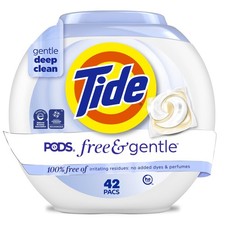 Tide, Pods Free and Gentle Laundry Detergent Soap Pacs, 42 Count (Pack of 1)
