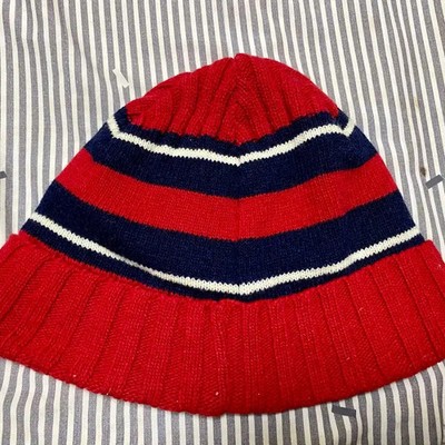 Dolce & Gabbana Logo Beanie - Red & Navy, Made in Italy | eBay