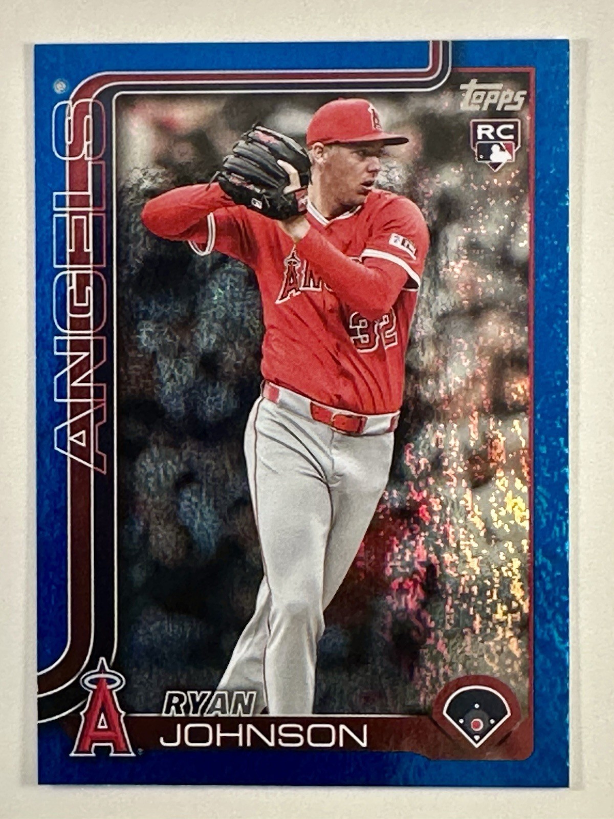 Ryan Johnson 2025 Topps Update Series Blue Rainbow Foil #/150 Angels US121