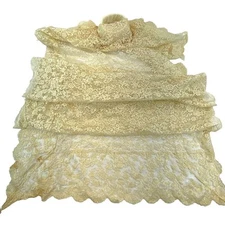 OG Antique Wedding 7' Cathedral Veil Made / Worn in 1916 w/Family Photo READ