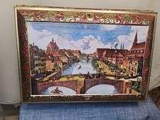 Vintage 1993 E Otto Schmidt Lebkuchen Large Tin Nuremberg River Collectors Tin