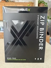 VaultX Premium Exo-Tec® Zip Binder - 9 Pocket Trading Card Holds 360 - SEALED