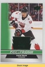 2023 Team Canada Juniors Pride of the Program Green Zach Dean #71 READ 1e05