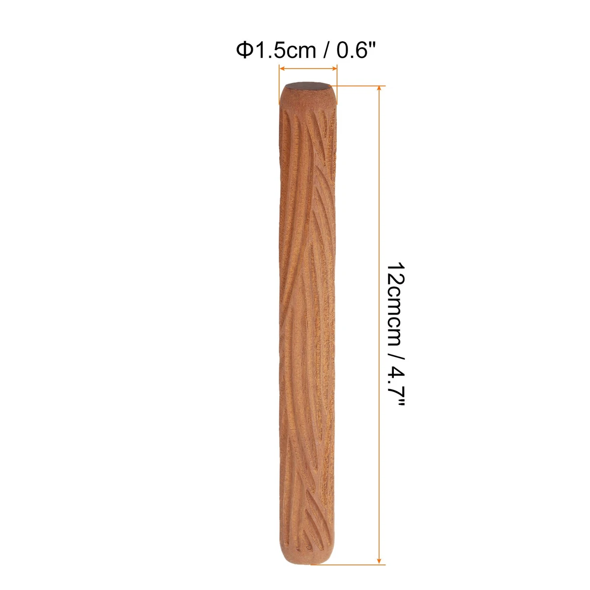 Wood Clay Roller 12cm Wooden Pottery Tools Ripple Texture Rollers