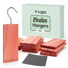 TYGA Store | 10 Cedar Hangers Natural Moth Repellent For clothes, With Sandpaper