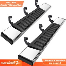 Side Step 6 Running Boards For 07-18 Silverado Sierra 1500 Regular Cab Nerf Bar Side Step 6 Running Boards For 07-18 Silverado Sierra 1500 Regular Cab Nerf Bar