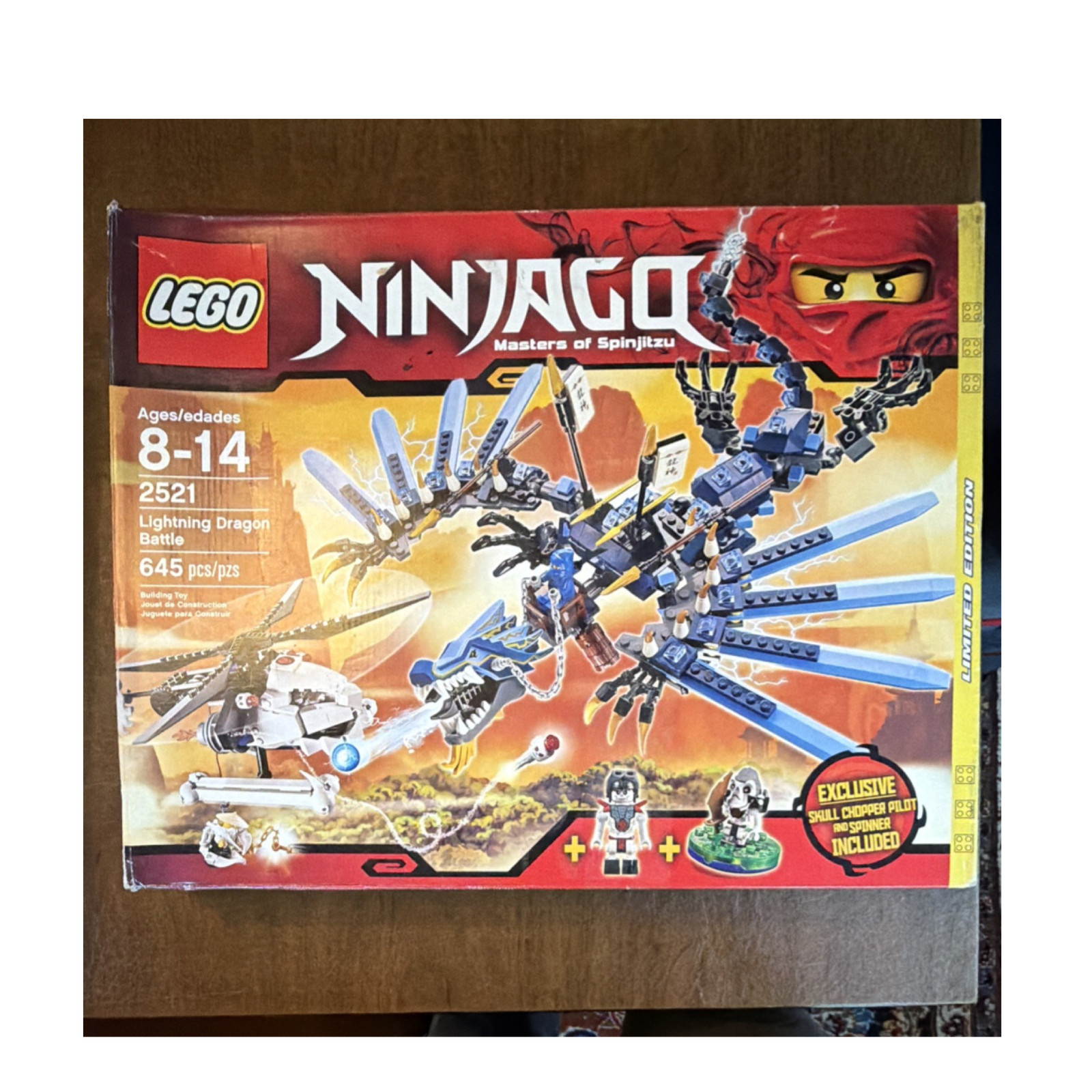 LEGO NINJAGO Lightning Dragon Battle 2521 Complete Set 645 Pieces Exclusive