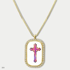 Stunning Colorful Jesus Christ Crucifix Cross Fashion Pendant Necklace Chain Pri