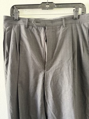 Canali Milano Dress Pants Size 36 Excellent Pura Lana Gray Slacks Made In Italy