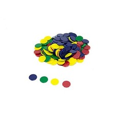 hand2mind Plastic Solid Bingo Chips, Chips for Games, Counting Manipulatvies,