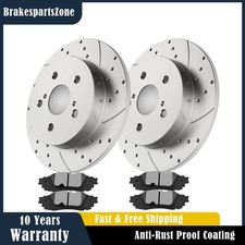 REAR Brake Rotors Pads fit for Lexus ES250 UX200 UX250H Drilled Slotted Brakes