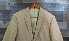 J.Crew Thompson Blazer Mens 42R Beige Khaki Cotton Two Button Suit Jacket Coat