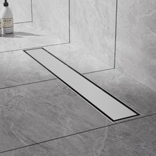 LINEAR SHOWER DRAIN STAINLESS STEEL WETROOM BATHROOM CHANNEL GULLY TRAP WASTE UK