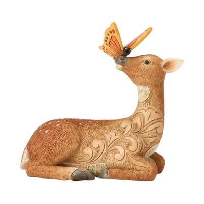 Jim Shore DEER WITH BUTTERFLY ON NOSE MINI FIGURINE 6017783 BRAND NEW