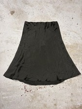 Vintage 2000s Roberto Cavalli Khaki Panneled Silk Skirt S