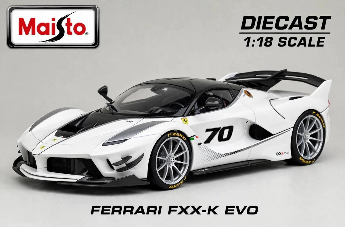 Maisto 1:18 Ferrari FXX-K Evo #70 White Diecast Special Edition New in Box