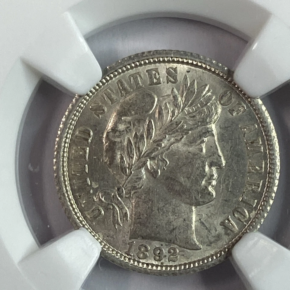 1892-O Barber Dime 10c NGC Certified MS61 - Image 3 of 4