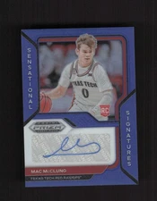 2021 Prizm Draft Picks Mac McClung Sensational Signatures AUTO Blue #/149