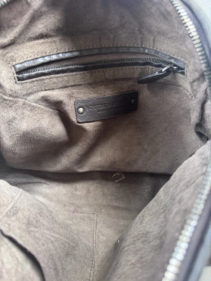 复古 Bottega Veneta Intercciato 黑色编织皮革斜挎包单肩包 — 第 3/4 张图片