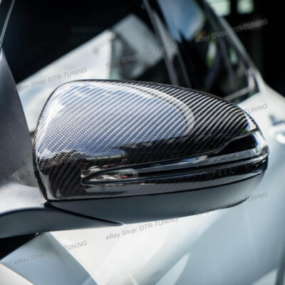 Carbon Fiber Mirror Cover Housing For Mercedes C-Class Coupe C43 W205 2016-2023