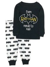 DC Comics Infant Boys Even Batman Needs To Nap Cotton Pajamas Baby Sleep Set