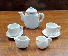 Antique ca 1900 Doll Dollhouse Toy Porcelain Tea Service Set