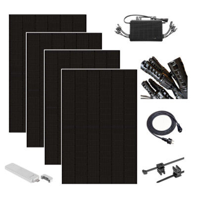 Balkonkraftwerk 1600W Monokristallin Komplettset Jolywood Hoymiles HMS 4x450W