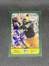 Marv Fleming Green Bay Packers SB II 1991 Champion Cards Signed Auto #22 ~ COA