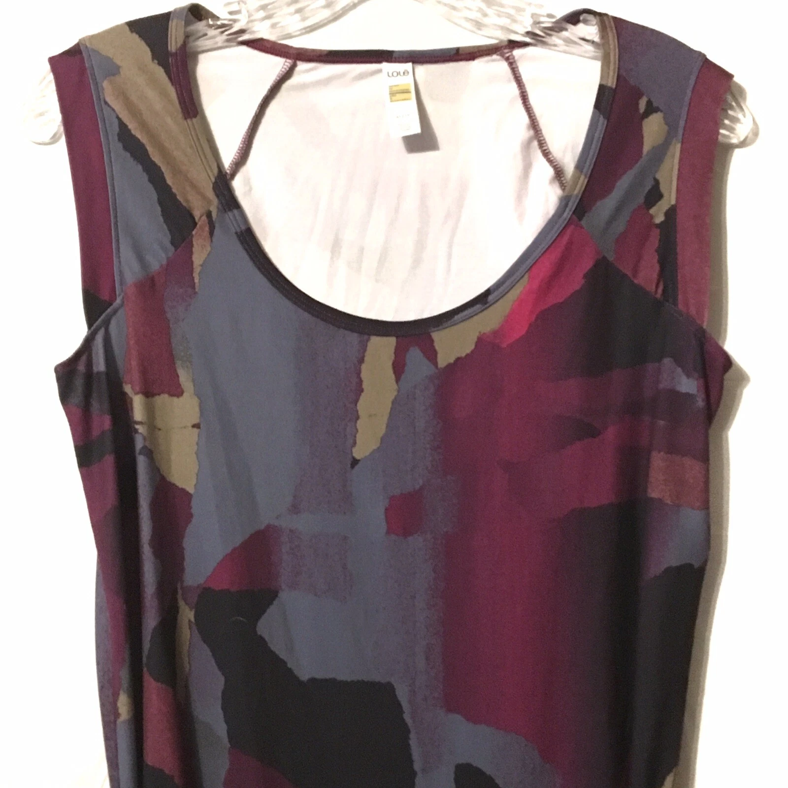 lole dress with belt purple black 