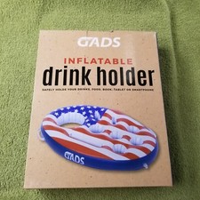 GADS New Inflatable Drink Holder For Pools Red/White/Blue Stars  Stripes