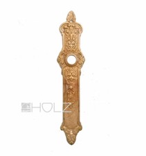Gr&uuml;nderzeit Langschild antik Messing T&uuml;rdr&uuml;cker alt 17.7 mm 68