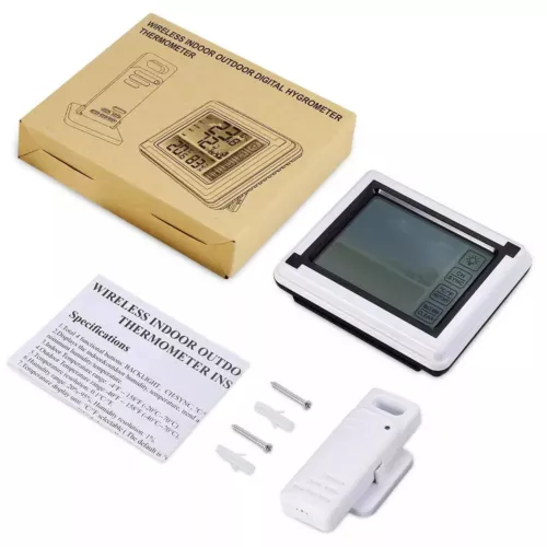 Digital LCD Indoor & Outdoor Weather Station Clock Calendar Thermometer Wireless - Picture 14 of 20