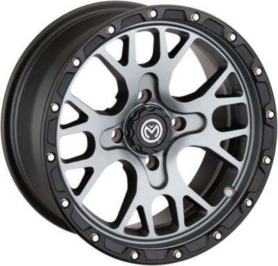 Moose Utility Satin Gray/Black 14x7 545X UTV Wheel 4/156, 4+3 Offset ...