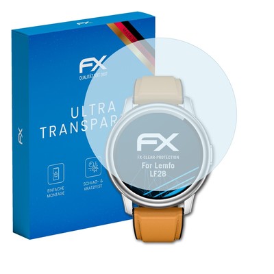 atFoliX 3x Displayschutzfolie für Lemfo LF28 Schutzfolie klar Folie