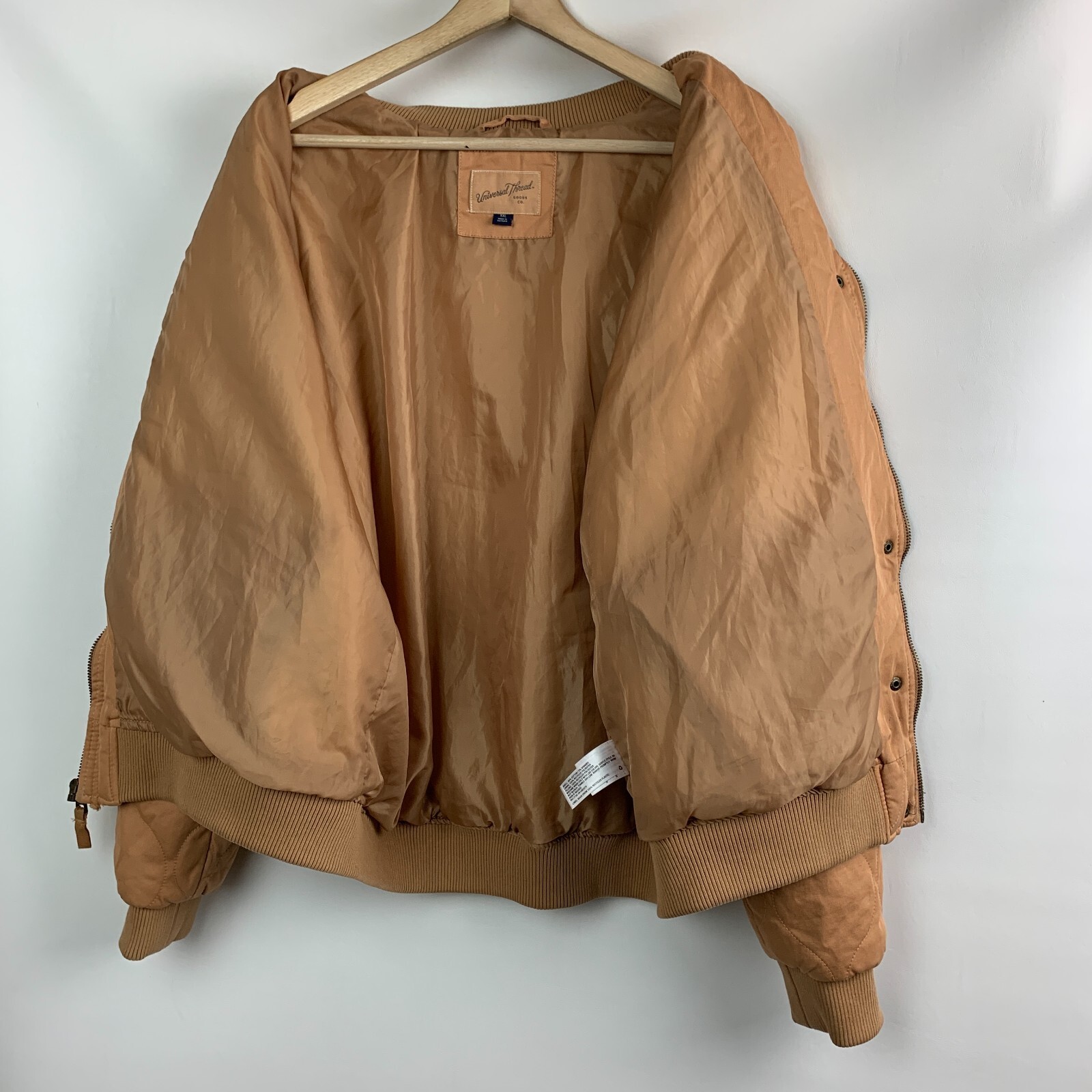Universal Thread Bomber Jacket Brown Collared Zip… - image 3