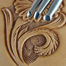 3-Piece Smooth Steep Angle Beveler Leather Stamp Set, Stainless Steel Tools