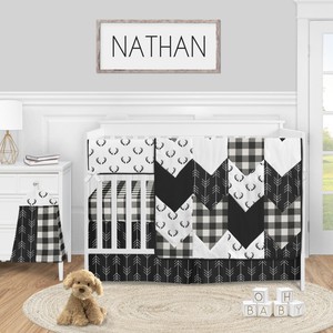 black crib bedding