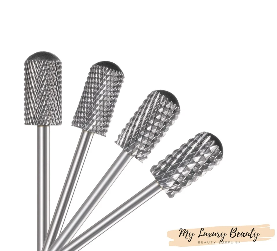 Tungsten Carbide Smooth Top Barrel Nail Drill Bits - Safe Product Removal & Shap