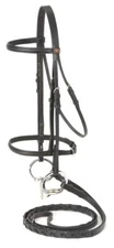 English Bridle & Reins - Raised Leather - Full or Cob - Black-Brown-Chestnut