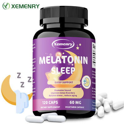 Melatonin Sleep - Sleep Support Supplements, Relieve Stress, Fall Asleep Faster
