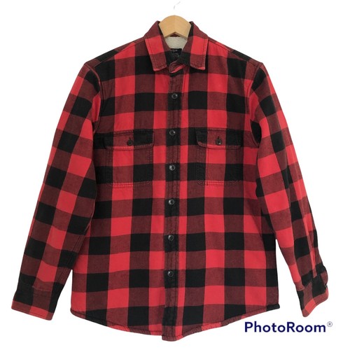 J Crew Red Black Buffalo Plaid Sherpa 