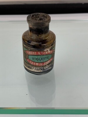 J.Herbin Encre a Tampon Violette Paris, France Cork Top (e1030)