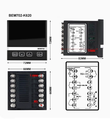 BEM-102/702/902/402 PID Regulation Intelligent Digital Temperature Controller - Photo 27/36