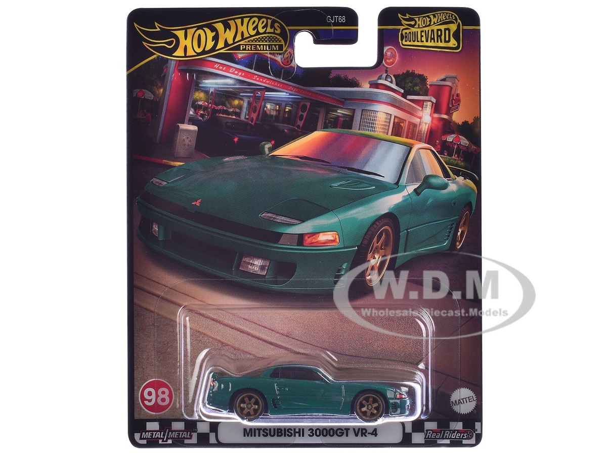 MITSUBISHI 3000GT VR-4 GREEN DIECAST MODEL CAR BY HOT WHEELS HRT68