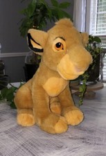 Vintage Disney Store The Lion King Simba Plush Stuffed Toy 13" Tall 90s