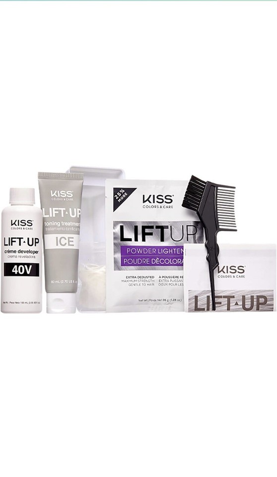 Kiss Colors & Care Tone & Condition Lift Up Complete Bleach & Tone Kit ICE eBay