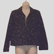 Christopher & Banks Black & White Cotton Jacket Size S