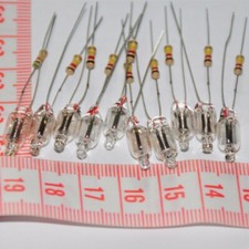 10 x Neon Indicator  Lamp's 6mm  With Series Resistor 220-240 V 